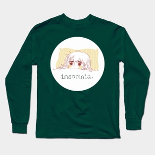 Insomnia Crayolina Illustration Long Sleeve T-Shirt